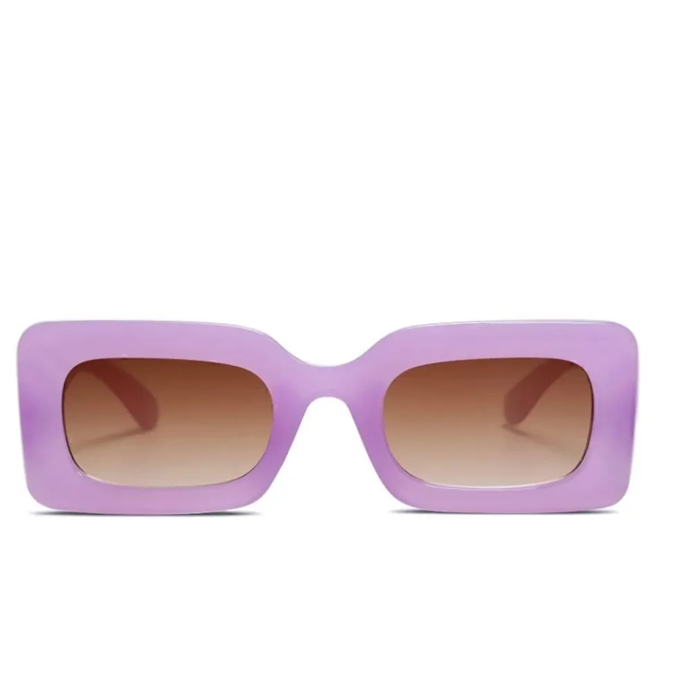 Purple Chunky Square Sunglasses